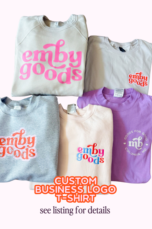 Custom Screen-Printed Business Logo T-Shirt | Multiple Styles