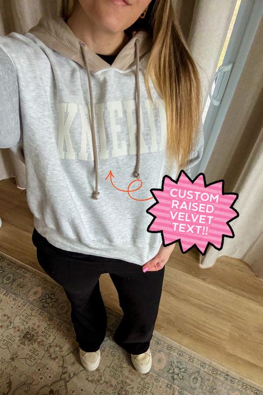 Custom Colorblock Hoodie | Add a custom name/phrase!
