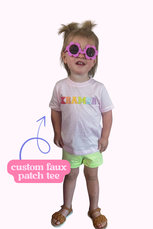 Custom Faux Patch Tee | Youth + Adult