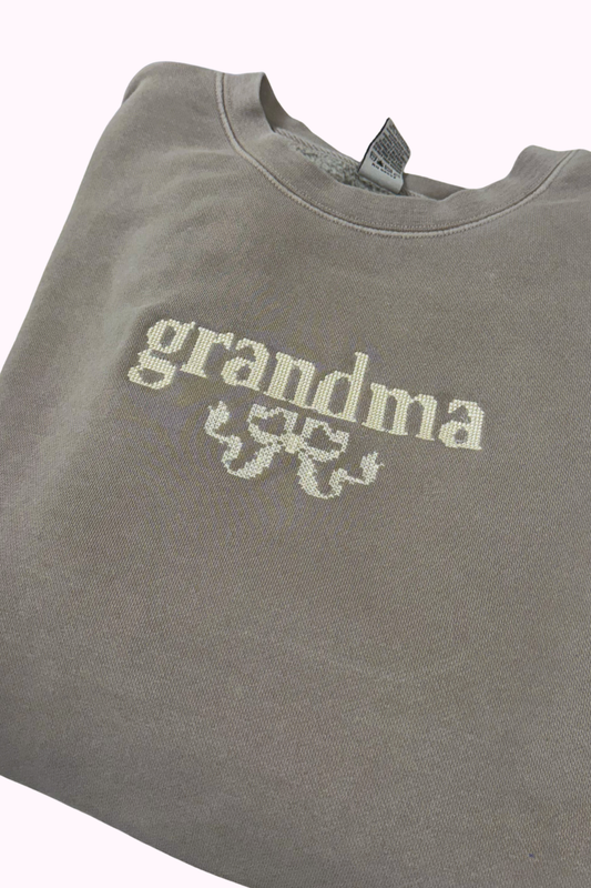 Cross Stitch Embroidered Sweatshirt | Customizable