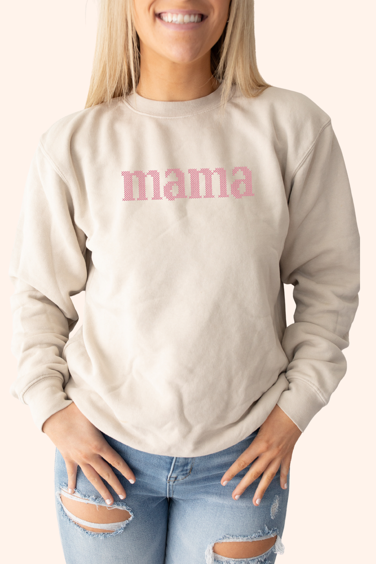 Cross Stitch Embroidered Sweatshirt | Customizable