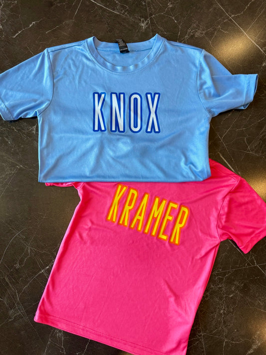 Custom Text Kids Performance Tee | Youth