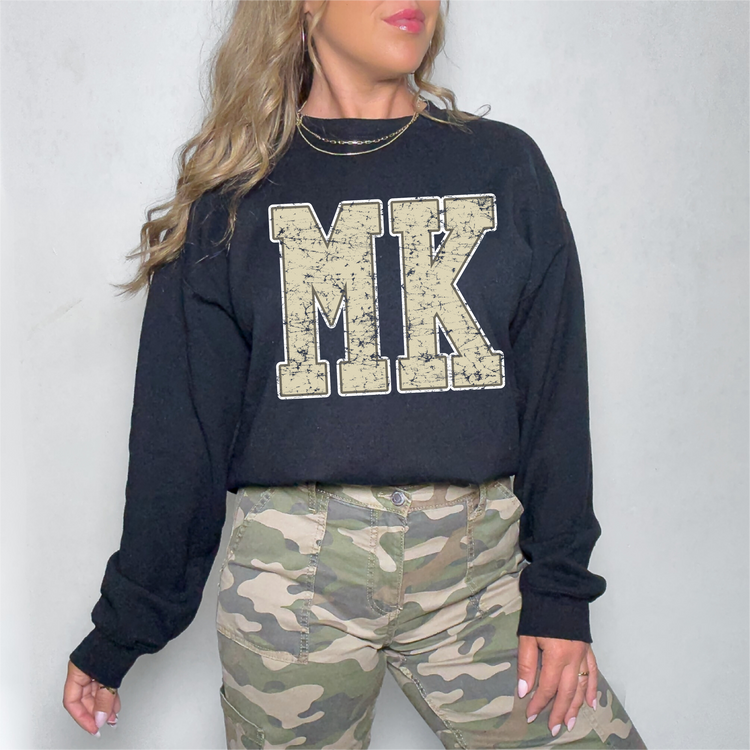 Custom Distressed Text Sweatshirt | Design Your Own!