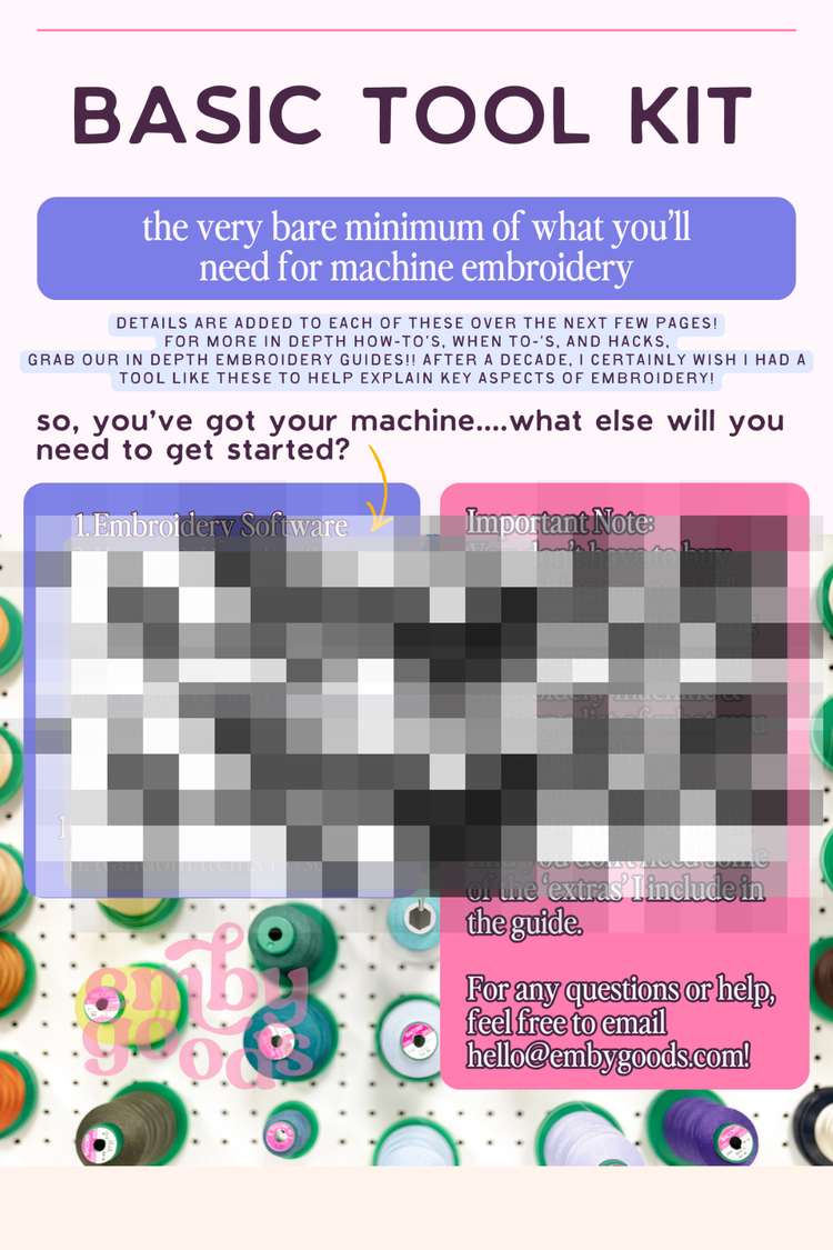 DIGITAL FILE: Comprehensive Embroidery Supply Guide