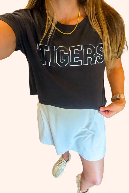 One of a Kind | Tigers Block Crop Top (S)