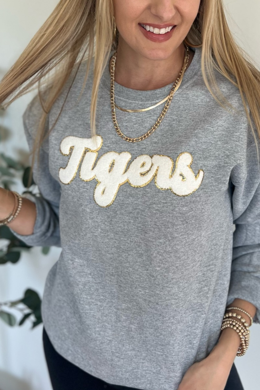 Tigers Patch Sweatshirt | Tigers Patch Custom Sweatshirt