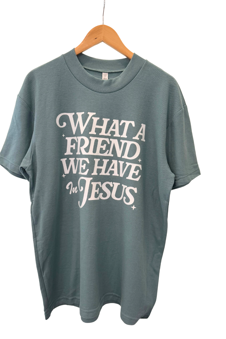 One of a Kind | What a Friend We Have in Jesus Mock Neck Tee (L)